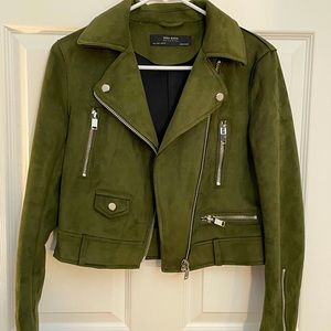Zara Green Suede Jacket